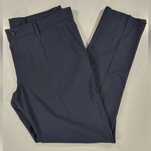 J.Lindeberg Saks Golf Pants Mens 38x32 Blue Technical Stretch Slim Fit Trousers